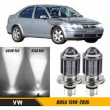Caralp Vw Bora 1998-2006 Uyumlu Mercekli Far Ampulü LED Xenon Beyaz Renk Far Şimşek Etkili Csp LED Lamba Uzun Kısa 2 Adet Takım