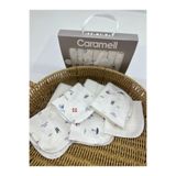 Caramell 7 Lİ AGIZ SILME MENDİLİ %100 PAMUK BEBEK MENDİLİ -MİNİ MARİNES DESENLI YENİDOGAN SET