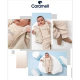 Caramell Barbosa Erkek Bebek Animals Worl Sweat Pantolon Peluş Yelek 3'lü Lüx Takım (Yeni Sezon) - Bej - Açık Bej - 6 - 9 Ay