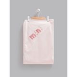 Caramell Bebek Battaniyesi Kundak 85X90 cm Kız Bebek Pudra Pembe Çiçek Desenli Mini Nakışlı Pamuklu - 85 - 90 CM - Bej