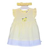 Caramell Bebek Elbisesi - Bandanalı - Elb6094 - Lemon - Sarı