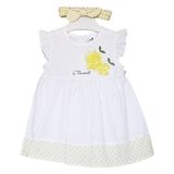 Caramell Bebek Elbisesi - Bandanalı - Elb6456 - Lemon - Beyaz