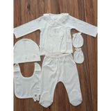 Caramell Cute Rabbit ( Tavşanlı ) Lila, Pembe, ve Ekru Renk Çeşitli Kız Bebek 5 Li Hastane Çıkışı 1473 - Yenidoğan