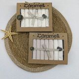 Caramell Desenli Penye Bebek Ağız Mendili 7'li (2 Paket)