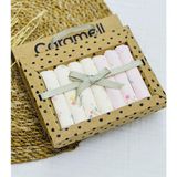 Caramell Desenli Penye Bebek Ağız Mendili 7'li 2025 - 20 x 20 cm - Standart