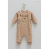 Caramell Erkek Bebek Salopet Takım CAR-1871 - Kahverengi - 9 - 12 Ay