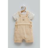 Caramell Free Boy Müslin Salopet - Bej - 62-68 cm Bej - 3 - 6 Ay