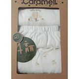 Caramell Hastane Çıkışı 4 Lü Kutulu Set Jakarlı Kumaş 1523 - Yenidoğan - Ekru