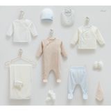 Caramell Incibaby % 100 Pamuk Little Fly Erkek Bebek 10'lu Hastane Çıkış Seti - Mavi - 0 - 3 Ay