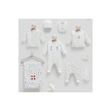 Caramell İncibaby Premium Yumuşak Dokulu % 100 Pamuk Marine Denizci 10'lu Erkek Bebek Hastane Çıkış Seti