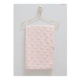 Caramell İncibaby Sweet Dreams Premium Pamuk Kalp Detaylı Kız Bebek Battaniyesi 85x95
