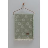 Caramell Little Emu Basic Desenli Müslin Battaniye 100X120 - Yeşil