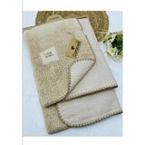 Caramell Müslin ve Welsoft Bebek Battaniyesı - Bej - 85 x 101