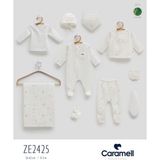 Caramell My Baby Kumsal Müslin 10 Lu Hastane Çıkışı Yeni Sezon Jungle Friends 2425 - Ekru - Yenidoğan