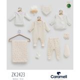 Caramell My Baby Kumsal Müslin Tulumlu 10 Lu Hastane Cıkısı 2423 - Bej - Yenidoğan