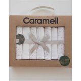 Caramell Organik Pamuk 7li Bebek Mendili Zararlı Kimyasallar İçermez Unisex Desenli