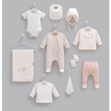 Caramell Tiny Organik 10 Lu Hastane Çıkışı Set - Ekru - 0 - 3 Ay