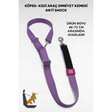 caramelos Evcil Hayvan Araç Emniyet Kemeri Köpek Emniyet Kemeri Araba Oto Aksesuar Kedi Köpek Emniyet Kemeri Mor-Tek Ebat