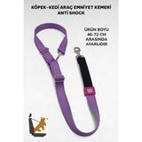 Caramelos Evcil Hayvan Araç Emniyet Kemeri Köpek Emniyet Kemeri Araba Oto Aksesuar Kedi Köpek Emniyet Kemeri - Mor