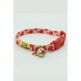 caramelos Güvenlik Kilit İsimli Kedi Tasması-Sallanmayan İsimlik-Çelik Kedi Künyesi- Kedi isimlik-Safety Click DESEN-1-Tek Ebat