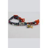 caramelos Güvenlik Kilit İsimli Kedi Tasması-Sallanmayan İsimlik-Çelik Kedi Künyesi- Kedi isimlik-Safety Click DESEN-5-Tek Ebat