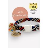 caramelos Güvenlik Kilitli Kedi Tasması, Isimli Kedi Tasması, Kedi Isimlik, Kedi Künyesi, Safety Click DESEN 12-Standart