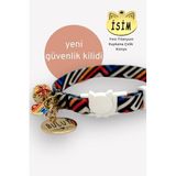 caramelos Güvenlik Kilitli Kedi Tasması, Isimli Kedi Tasması, Kedi Isimlik, Kedi Künyesi, Safety Click DESEN 12-Standart