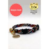 caramelos Güvenlik Kilitli Kedi Tasması, Isimli Kedi Tasması, Kedi Isimlik, Kedi Künyesi, Safety Click DESEN 15-Tek Ebat