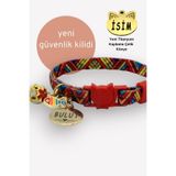 caramelos Güvenlik Kilitli Kedi Tasması, Isimli Kedi Tasması, Kedi Isimlik, Kedi Künyesi, Safety Click DESEN 21-Standart