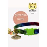 caramelos Güvenlik Kilitli Kedi Tasması, Isimli Kedi Tasması, Kedi Isimlik, Kedi Künyesi, Safety Click DESEN 26-Standart
