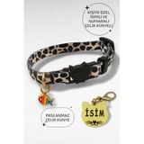 caramelos Güvenlik Kilitli Kedi Tasması, Isimli Kedi Tasması, Kedi Isimlik, Kedi Künyesi, Safety Click DESEN Y23-Tek Ebat