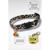 caramelos Güvenlik Kilitli Kedi Tasması, Isimli Kedi Tasması, Kedi Isimlik, Kedi Künyesi, Safety Click DESEN Y23-Tek Ebat