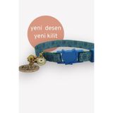 caramelos Güvenlik Kilitli Kedi Tasması, Isimli Kedi Tasması, Kedi Isimlik, Kedi Künyesi, Safety Click MAVİ NAZAR-Standart
