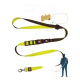 caramelos Hands-Free Eller Serbest Gezdirme Kayışı- Köpek Gezdirme Kayışı - Eller Serbest- Köpek Gezdirme İpi KAHVERENGİ-SARI-Tek Ebat