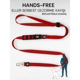 Caramelos Hands-Free Eller Serbest Gezdirme Kayışı- Köpek Gezdirme Kayışı - Eller Serbest- Köpek Gezdirme Ipi - Kırmızı