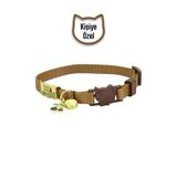 caramelos isimli, Güvenlik Kilitli Kedi Tasması isimlikli Kedi Tasması, Kedi Künyesi, Safety Click KAHVE1-Tek Ebat