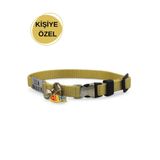 caramelos İsimli Kedi Tasması, isimlikli Kedi Tasması, Kedi Künyesi, Sallanmayan İsimlik, Kedi İsimlik Çelik Gold-Tek Ebat