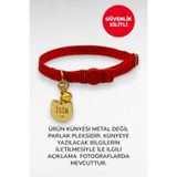 CARAMELOS İSİMLİ KEDİ TASMASI KEDİ İSİMLİK KİŞİYE ÖZEL-GÜVENLİK KİLİTLİ- EKO SERİSİ