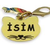 Caramelos Isimli Kedi Tasması Künyesi- Paslanmaz Metal- Çelik