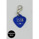 CARAMELOS Isimli Kedi Tasması Künyesi- Paslanmaz Metal- Kişiye Özel Isimlik