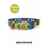 caramelos, İsimli Köpek Tasması, Köpek Künyesi, Isimlik, Küçük Irk Ve Orta Irk, Kişiye Özel Metal Kilit, 2 Cm Çok Renkli-Tek Ebat