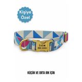 caramelos İsimli Köpek Tasması, Köpek Künyesi, Isimlik, Küçük Irk Ve Orta Irk, Kişiye Özel Metal Kilit, 2 Cm DESEN 13-Tek Ebat