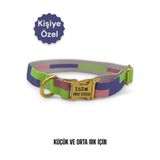 caramelos İsimli Köpek Tasması, Köpek Künyesi, Isimlik, Küçük Irk Ve Orta Irk, Kişiye Özel Metal Kilit, 2 Cm DESEN 17-Tek Ebat