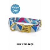 caramelos İsimli Köpek Tasması, Köpek Künyesi, Isimlik, Küçük Irk Ve Orta Irk, Kişiye Özel Metal Kilit, 2 Cm DESEN 18-Tek Ebat