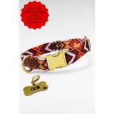 caramelos İSİMLİ KÖPEK TASMASI, KÖPEK KÜNYESİ, KÖPEK İSİMLİK, BÜYÜK IRK TASMA, METAL KİLİTLİ TASMA,KÖPEK TASMA DESEN 3-M