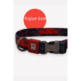 caramelos- KİŞİYE ÖZEL İSİMLİ- KÜNYELİ KÜÇÜK VE ORTA IRK AYARLANABİLİR KÖPEK BOYUN TASMASI 2 CM DESEN 2-M