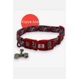 caramelos KİŞİYE ÖZEL İSİMLİ- KÜNYELİ KÜÇÜK VE ORTA IRK AYARLANABİLİR KÖPEK BOYUN TASMASI 2 CM DESEN 2-S