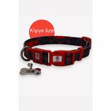 caramelos KİŞİYE ÖZEL İSİMLİ- KÜNYELİ KÜÇÜK VE ORTA IRK AYARLANABİLİR KÖPEK BOYUN TASMASI 2 CM DESEN3-M