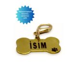 caramelos KİŞİYE ÖZEL KÖPEK İSİMLİ KÜNYE- ÇELİK- GOLD- PASLANMAZ, KARARMAZ TİTANYUM KAPLAMA Altın-Tek Ebat