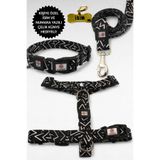 caramelos, KÖPEK TASMA SETİ KİŞİYE ÖZEL İSİMLİ TASMA, H TİPİ TASMA,GÖVDE BOYUN GEZDİRME TASMASI, KÖPEK KÜNYE DESEN 5-S